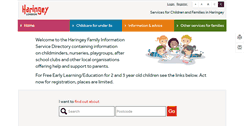 Desktop Screenshot of fisd.haringey.gov.uk