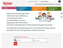 Tablet Screenshot of fisd.haringey.gov.uk